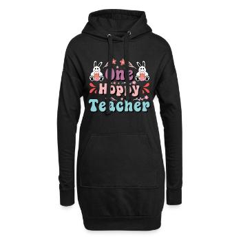 Un professeur de Pâques houblonné - Sweat-shirt à capuche long Femme - noir - Devant