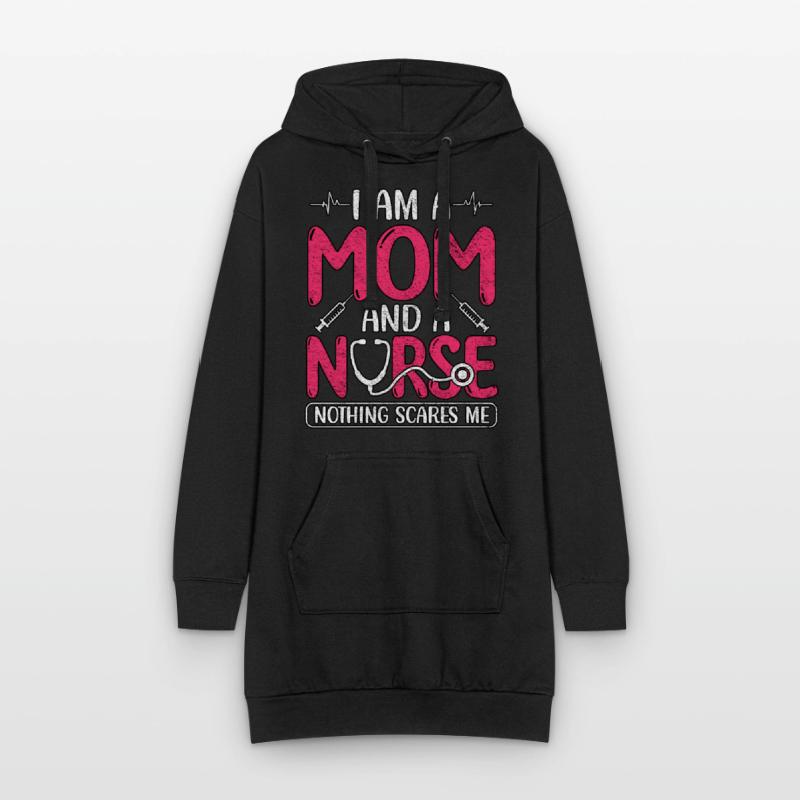 Ich bin eine Mutter und eine Krankenschwester Muttertagskrankenpflegeschule Hoodie-Kleid