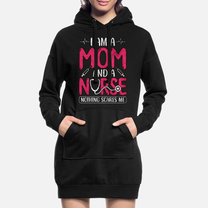 Ich bin eine Mutter und eine Krankenschwester Muttertagskrankenpflegeschule Hoodie-Kleid