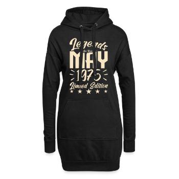 Geboren 1975 Geburtstagsgeschenk 1975. - Hoodie-Kleid - Schwarz - Vorne