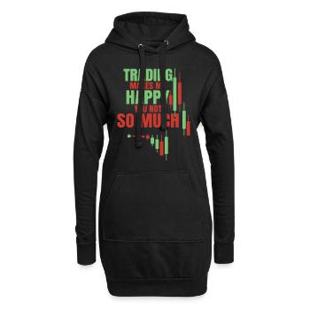 Aktienhandel Trader Börse Trading Aktien - Hoodie-Kleid - Schwarz - Vorne