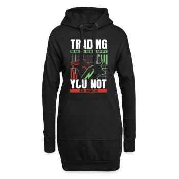 Aktienhandel Trader Börse Trading Aktien - Hoodie-Kleid - Schwarz - Vorne