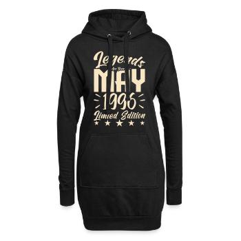 Geboren Mai 1996 Geburtstagsgeschenk 1996. - Hoodie-Kleid - Schwarz - Vorne