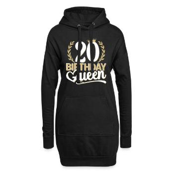 20. Geburtstag Frau 20 Jahre alt 20ter 20er Queen - Hoodie-Kleid - Schwarz - Vorne