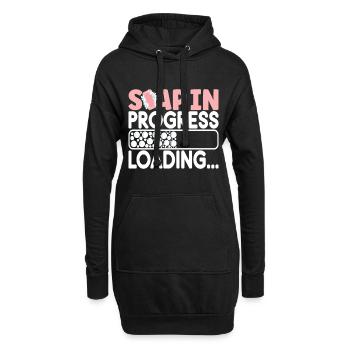 Savonnier fabrication de savon - Sweat-shirt à capuche long Femme - noir - Devant