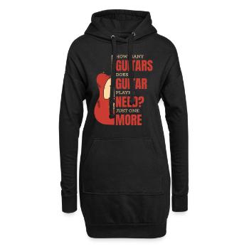 Guitare Guitariste Musicien Guitare acoustique Instruments - Sweat-shirt à capuche long Femme - noir - Devant