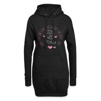 Es ist alles chaotisch das Auto das Haus die Kinder meine Haare l - Hoodie-Kleid - Schwarz - Vorne