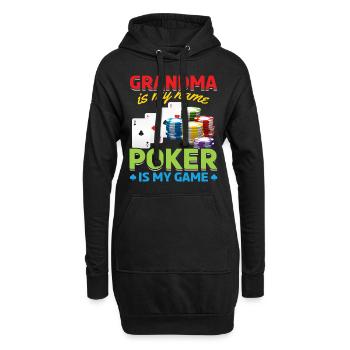 Poker Grandma Is My Name Poker Is My Game - Hoodie-Kleid - Schwarz - Vorne