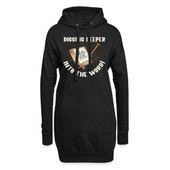 Pénétrer plus profondément dans la Sainte Parole étude biblique - Sweat-shirt à capuche long Femme - noir - Devant