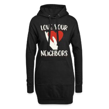 Liebe Deinen Nächsten Bibel Wille Gottes - Hoodie-Kleid - Schwarz - Vorne