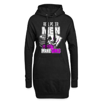 Poker - Real Poker Men Make Girls - Joueur de poker D - Sweat-shirt à capuche long Femme - noir - Devant