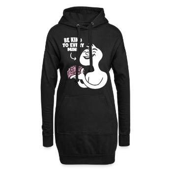 Soyez gentil avec n’importe quel national - Sweat-shirt à capuche long Femme - noir - Devant