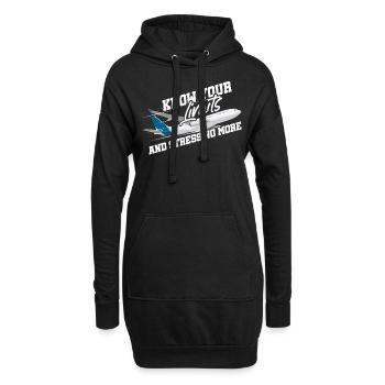 Kenne Deine Grenzen Und Stressbewusstseinsmonat - Hoodie-Kleid - Schwarz - Vorne