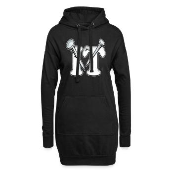 Überflieger - im wahrsten Sinne des Wortes auf den Punkt gebracht - Hoodie-Kleid - Schwarz - Vorne