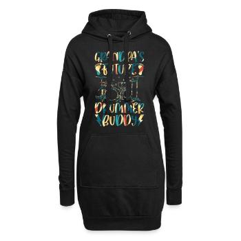 Drum Player Baby Drummer - Grandpa's Future Drumme - Hoodie-Kleid - Schwarz - Vorne