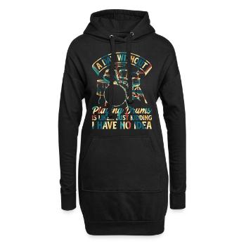 Une journée sans jouer de batterie - Funny Drum Player - Sweat-shirt à capuche long Femme - noir - Devant