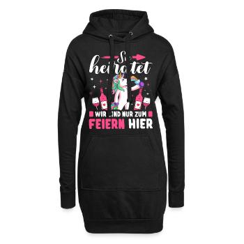 JGA Frauen T-Shirt Junggesellinnenabschied Poltern - Hoodie-Kleid - Schwarz - Vorne