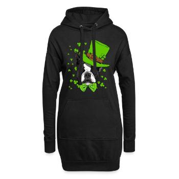 Boston Terrier Leprechaun St Patricks Day Dog Boys - Sweat-shirt à capuche long Femme - noir - Devant
