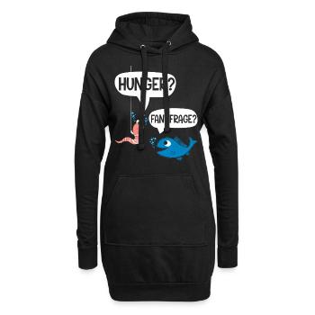 Funny Spruch Angler Sprüche Witzig Lustig Angeln - Hoodie-Kleid - Schwarz - Vorne