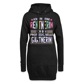 Oma Lustig keine Rentnerin Garten Gärtnerin - Hoodie-Kleid - Schwarz - Vorne