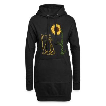 Meilleure sœur de chat de tous les temps - Sweat-shirt à capuche long Femme - noir - Devant