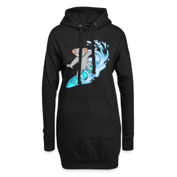 Planche de surf Koala Lovers Animal Koala Bear - Sweat-shirt à capuche long Femme - noir - Devant