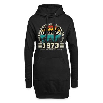 Juni 1973. Geburtstagsgeschenk Juni 1973. Juni. - Hoodie-Kleid - Schwarz - Vorne