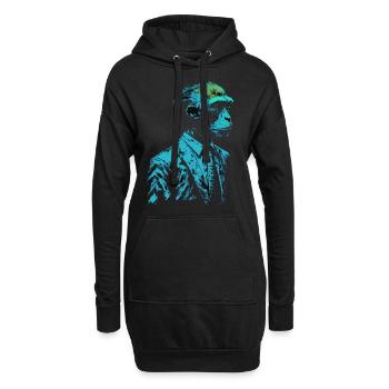 Idée cadeau de singe Zoo de singes - Sweat-shirt à capuche long Femme - noir - Devant