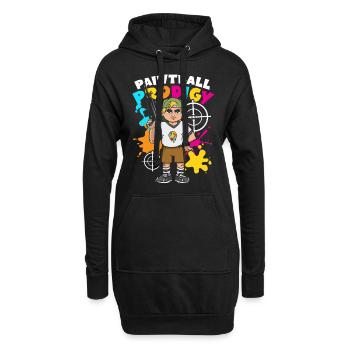 Paintball Kid Farbe Team Sport Spieler - Hoodie-Kleid - Schwarz - Vorne