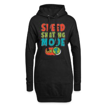 Speed Skating Mode On Short Track Loves Skater - Hoodie-Kleid - Schwarz - Vorne