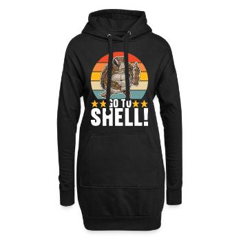Angry Turtle - Hoodie-Kleid - Schwarz - Vorne
