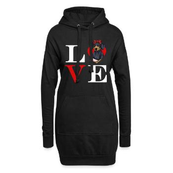Dachshund Geschenk Dixie Wiener Doxie Dackel - Hoodie-Kleid - Schwarz - Vorne