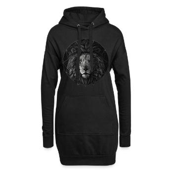 Lion Gift Animals Animal Motif Zoo - Hoodie Dress - black - Front