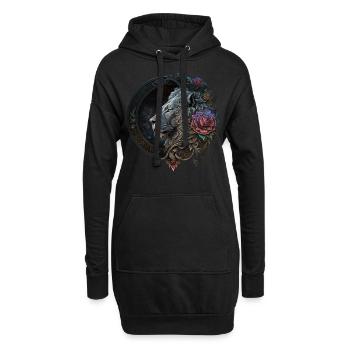 Lion Motif Lion Animal Lovers Art Animaux Colorés - Sweat-shirt à capuche long Femme - noir - Devant
