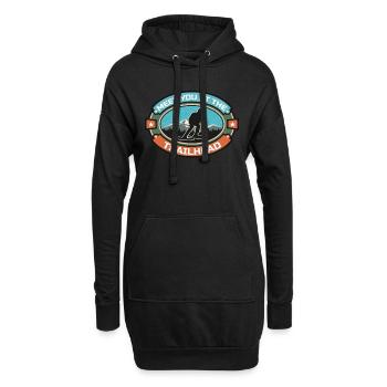 Cross Country Skiing Meet You At The Trailhead Ski - Hoodie-Kleid - Schwarz - Vorne