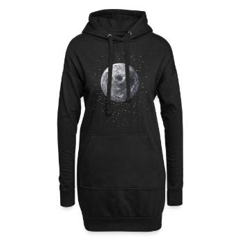 Luna Stars Moon Galaxy Astronomie - Sweat-shirt à capuche long Femme - noir - Devant
