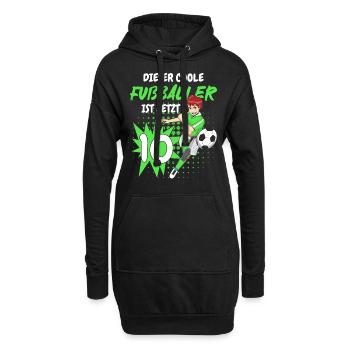 Geburtstagsgeschenk 10 Jahre Geburtstagskind - Hoodie-Kleid - Schwarz - Vorne