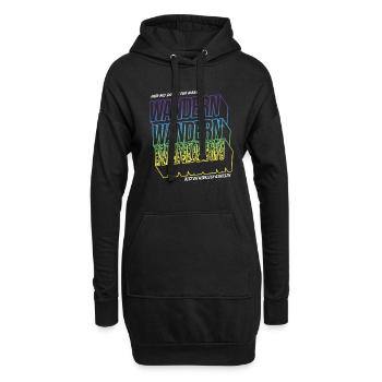 Wandern - Hoodie-Kleid - Schwarz - Vorne