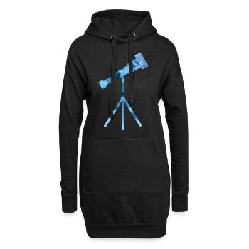 Astronomie des amateurs de télescopes - Sweat-shirt à capuche long Femme - noir - Devant