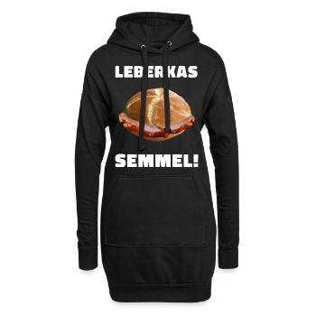 Leberkäs Bayern Leberkas Semmel Fleischkäse - Hoodie-Kleid - Schwarz - Vorne