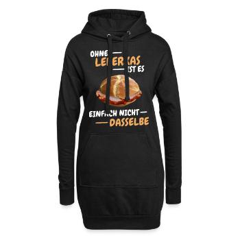 Leberkäs Bayern Leberkas Semmel Fleischkäse - Hoodie-Kleid - Schwarz - Vorne