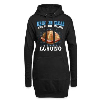 Leberkäs Bayern Leberkas Semmel Fleischkäse - Hoodie-Kleid - Schwarz - Vorne
