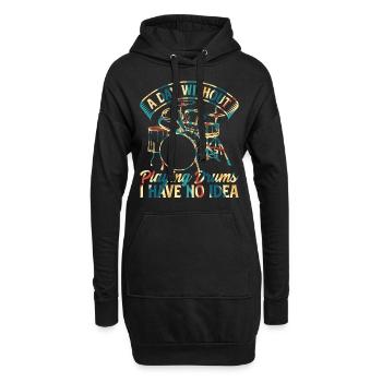 Une journée sans jouer de la batterie dont je n’ai aucune idée - Drumm - Sweat-shirt à capuche long Femme - noir - Devant