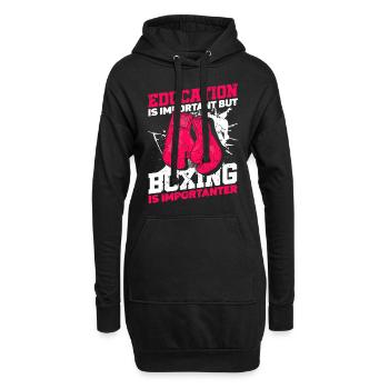 Bildung Ist Wichtig, Aber Boxen Sport Boxer Boxen - Hoodie-Kleid - Schwarz - Vorne