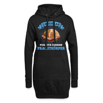 Leberkäs Bayern Leberkas Semmel Fleischkäse - Hoodie-Kleid - Schwarz - Vorne
