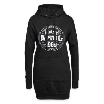 April 1969. Geburtstagsgeschenk April 1969 April - Hoodie-Kleid - Schwarz - Vorne