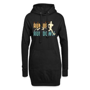 Course en sentier Course à pied Run Down Course en sentier - Sweat-shirt à capuche long Femme - noir - Devant