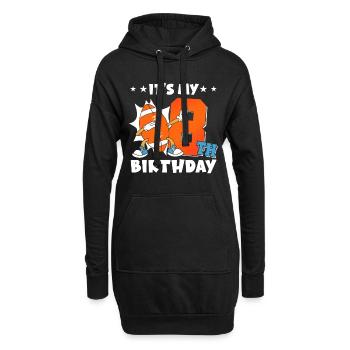C’est mon 8ème anniversaire de football américain - Sweat-shirt à capuche long Femme - noir - Devant