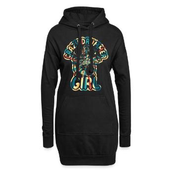 Drum Player Girls - Crazy Drummer Girl - Hoodie-Kleid - Schwarz - Vorne