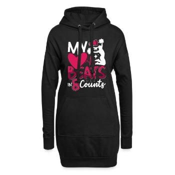 Cheerleading My Heart bat en 8 chefs d’accusation Cheering - Sweat-shirt à capuche long Femme - noir - Devant